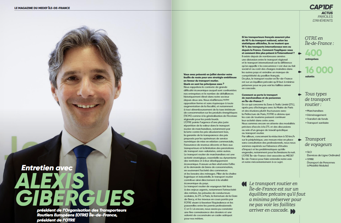 Alexis Gibergues et le MEDEF IDF